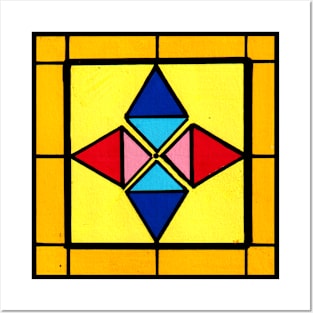 Stained Glass Crystal Geometric Abstract Acrylic Painting Posters and Art